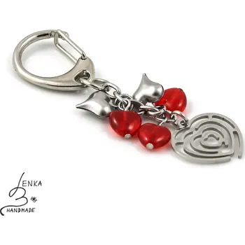 Přívěsek na klíče srdce