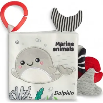 Hračka pro nejmenší Kontrastní knížka pro miminko black&white - Delfínek