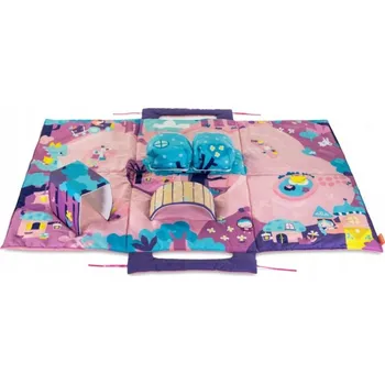Hrací deka Miniland hrací deka s 2 autíčky Víla, růžová