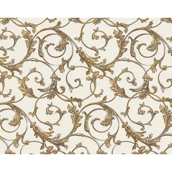Balící papír Dárkový balicí papír FLORENTIA 70x100 cm - zlatobéžový vzor