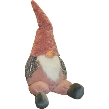 Vánoční dekorace Skřítek sedící s rukama v kapsách 100cm 3000017