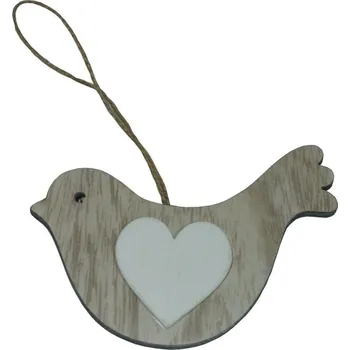 Dekorace závěsná ptáček natur 3001167