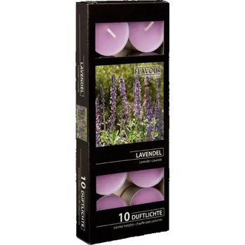 Svíčka Svíčky vonné čajové 10 ks Levandule 9000158