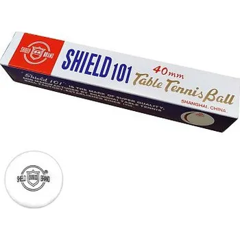 Stolní tenis Míčky PP SHIELD bezešvé 6 kusů bílá