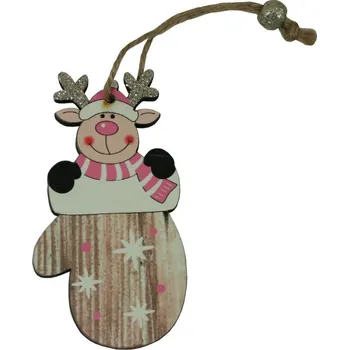 Vánoční dekorace Dekorace závěsný sobík v rukavici 3001054