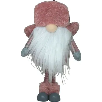 Vánoční dekorace Skřítek stojící s beranicí 32cm 3000014