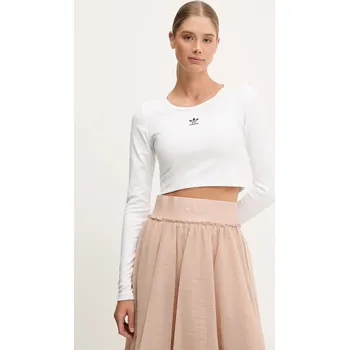 Pánské tričko Tričko s dlouhým rukávem adidas Originals Essential JC9011 bílá 00X, vel. XXS