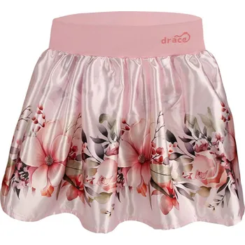 Dívčí sukně Dětská atlasová sukně - vzor 07 - světle růžová - růže 104 - 110