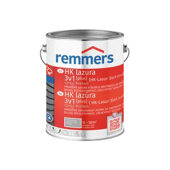 lazura Remmers - HK Lazura 3v1 Grey Protect [plus] Barva: Platingrau / Platinově šedá, Objem: 5l