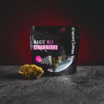Přírodní produkt Kratom World Magic Mix Květy Strawberry 1g THC do 1%