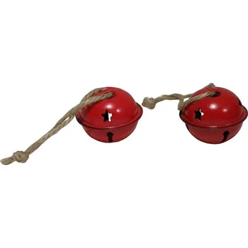 Vánoční dekorace Rolničky červené sada 2ks/4cm 3001705