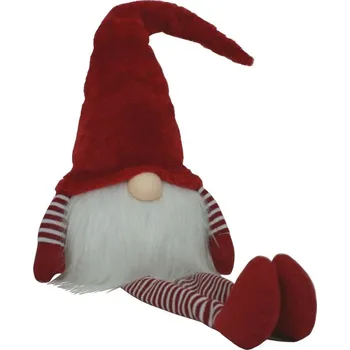 Vánoční dekorace Goba s.r.o. 3000110 Svítící skřítek sedící 85 cm červená