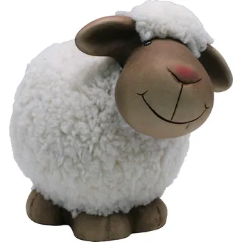 Velikonoční dekorace Ovečka keramická bílá 18cm velká 4000326