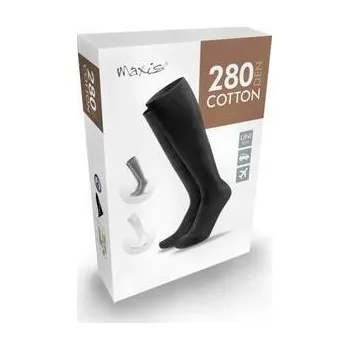 Stahovací punčochy Bavlněné kompresní podkolenky Maxis RELAX 280 DEN, UNI šedá - M