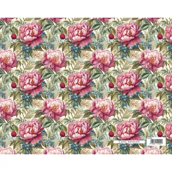 Balící papír Dárkový balicí papír FLORENTIA 70x100 cm - fialové pivoňky