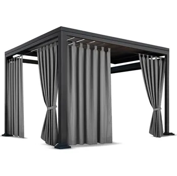 Sprchový závěs Zahradní závěs do altánku na poutkách ZMOS - 02 grafitový Rozměr závěsu: 155x200cm