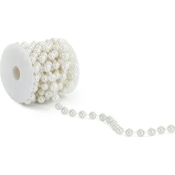 Svatební dekorace Šňůra perel, 12 mm x 5 m
