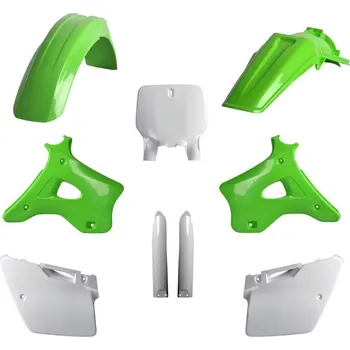 Sada plastů KAWASAKI KX 125/250 '96-'98 (zelená/bílá), POLISPORT