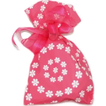 Dárková taška Sáček 15 x 25 cm perleťový - Kvítky 10ks 8793035