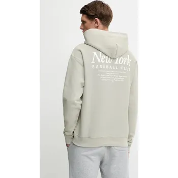 Pánská mikina Mikina 47 brand MLB New York Yankees pánská, béžová barva, s kapucí, hladká, BB017PMGVUJ656847F5 12X, vel. S