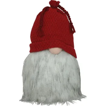 Vánoční dekorace Vousatý skřítek 39cm 3000036