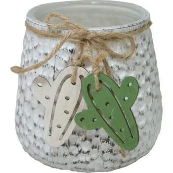 Svícen Svícen skleněný s kaktusem malý 9306044
