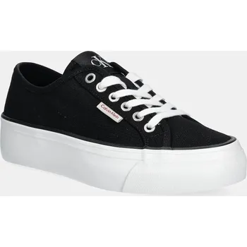 Pánské tenisky Tenisky Calvin Klein Jeans VULC FLATFORM CTN LOGO TAG černá barva, YW0YW01838 99X, EUR 40