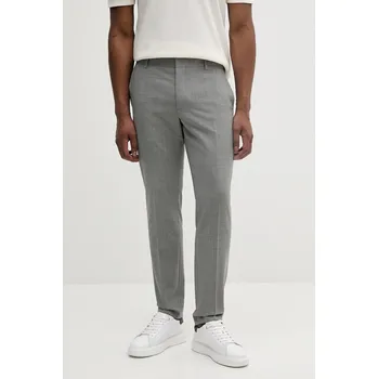 Kalhoty s příměsí vlny Calvin Klein K10K113949 šedá 90X, vel. 48