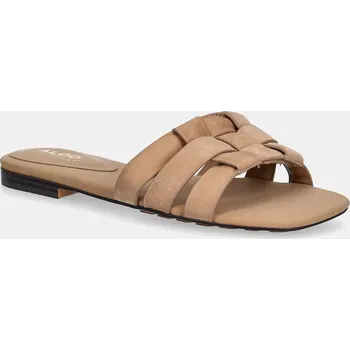 Dámské pantofle Nubukové pantofle Aldo GOTOSANDAL hnědá barva, 13966707 82X, EUR 36