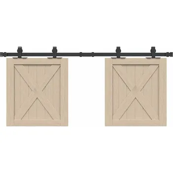 Tesařské kování vidaXL Kování pro posuvné dveře skříně 122 cm uhlíková ocel [4009673] Barva: Černá