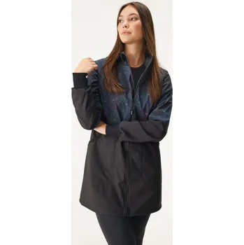 Dámský kabát Dámský softshellový kabát s fleecem Street, Černá, Temná mandala Velikost: XL