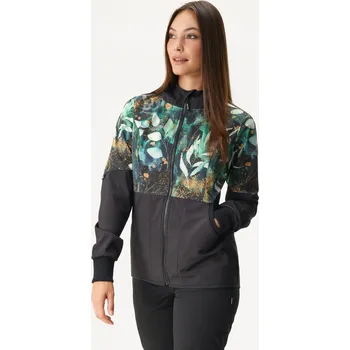 Dámská softshellová bunda Dámská softshellová bunda s fleecem Street, Černá, Listy a větvičky Velikost: M