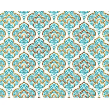 Balící papír Dárkový balicí papír FLORENTIA 70x100 cm - modrozlatý vzor