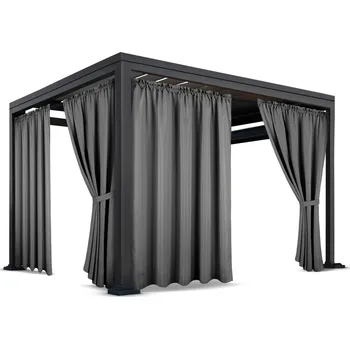 Sprchový závěs Zahradní závěs do altánku na tunel ZMOT - 02 grafitový Rozměr závěsu: 155x200cm