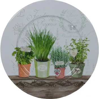 Talíř Talíř plechový dekorační Bylinky 33 cm 2000175