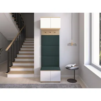 Předsíňová stěna Předsíňová stěna Sevilla 5 Barva čalounění: Tmavě zelená - Trinity 28