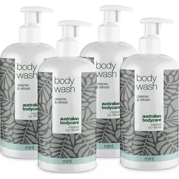Tělový olej 4 za cenu 3 Tea Tree tělové mycí prostředky 500 ml Mint - výhodná nabídka — Balení 4 tělových mycích prostředků (500 ml): Tea Tree Oil Mint