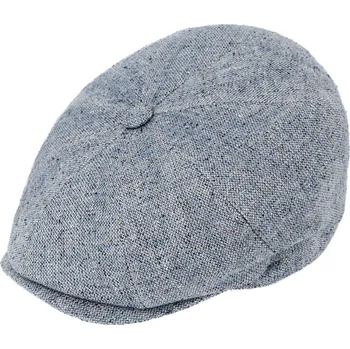 Čepice Fiebig - Headwear since 1903 Luxusní hedvábní 8-dílna pánská letní bekovka -UV protection - Fiebig since 1903 - modrá Velikost: 57 cm (M)