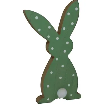 Dekorace zajíček zelený 15 cm 4000064