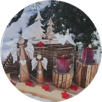 Talíř plechový dekorační Andělé 33 cm 2000251