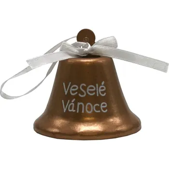 Vánoční dekorace Goba s.r.o. 3003287 vánoční zvonek 6.5 cm zlatá
