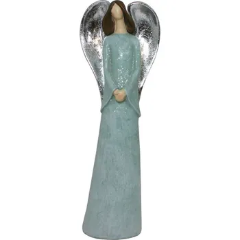 Vánoční dekorace Anděl se stříbrnými křídly 32 cm 3130023