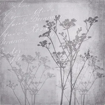 Papírový ubrousek Ubrousky Květy v šedém 3400057