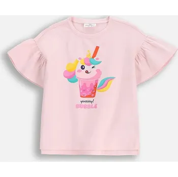 Dívčí tričko Tričko Coccodrillo růžová barva, HOLIDAY SPLASH GIRL KIDS WC5143201HGK 30X, vel. 104