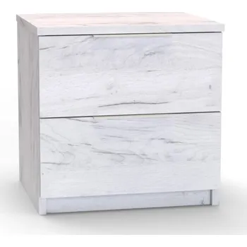 Noční stolek Noční stolek VARIO Dekor: Dub bělený, Úchytky: nerez úchytky