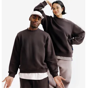 Dámská mikina DECATHLON Unisex mikina s kulatým výstřihem Elementals XS KAŠTANOVÁ