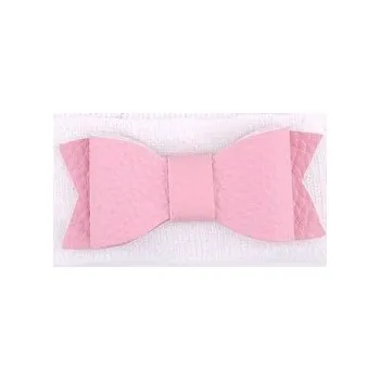 Čepice Dětská bílá čepice s mašlí růžová