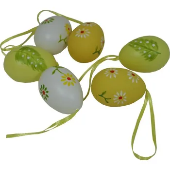 Velikonoční dekorace Vejce plastová žlutý mix 4000542