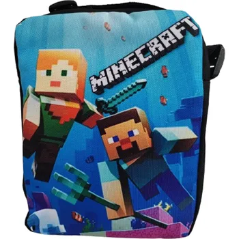 Kabelka Taštička Minecraft modrá
