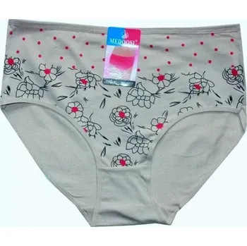 Dámské kalhoty Dámské kalhotky do pasu potiskem 6877 šedá 599/298